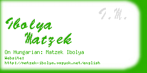 ibolya matzek business card